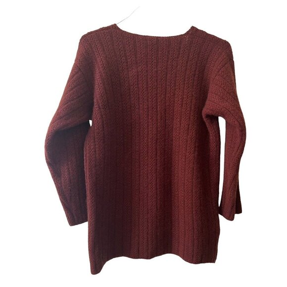 Vintage MALO Womens LUXURY 100% Cashmere Cable Sweater 42 Italy M Pull Over - Picture 6 of 12